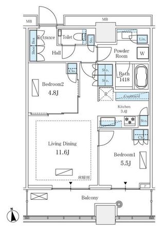 WORLD TOWER RESIDENCE 間取図(平面図) WORLD TOWER RESIDENCE 間取図(平面図)