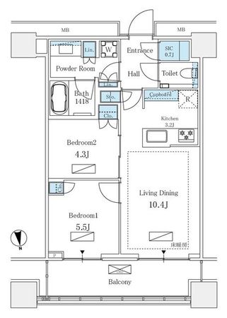 WORLD TOWER RESIDENCE 間取図(平面図) WORLD TOWER RESIDENCE 間取図(平面図)