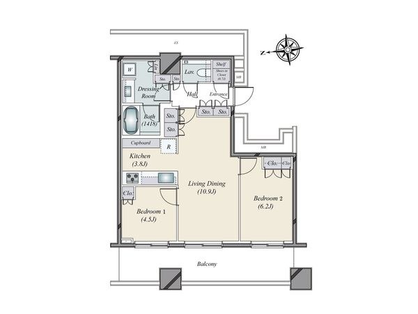 WORLD TOWER RESIDENCE 間取図(平面図) WORLD TOWER RESIDENCE 間取図(平面図)