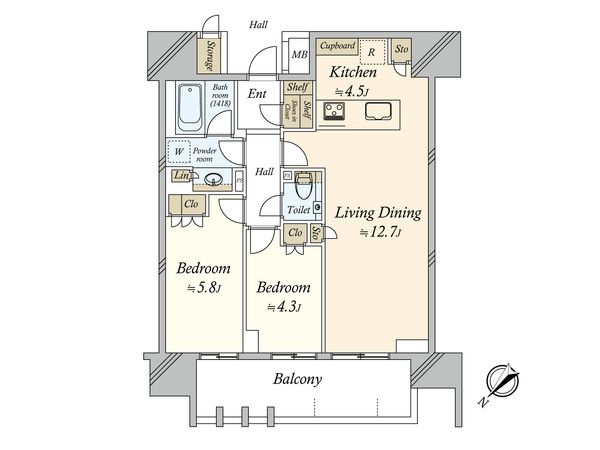 プレミスト東銀座築地Arc Court 間取図 プレミスト東銀座築地Arc Court 間取図
