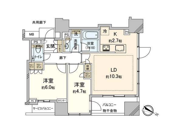 ウェリスタワー千代田岩本町 間取図 ウェリスタワー千代田岩本町 間取図