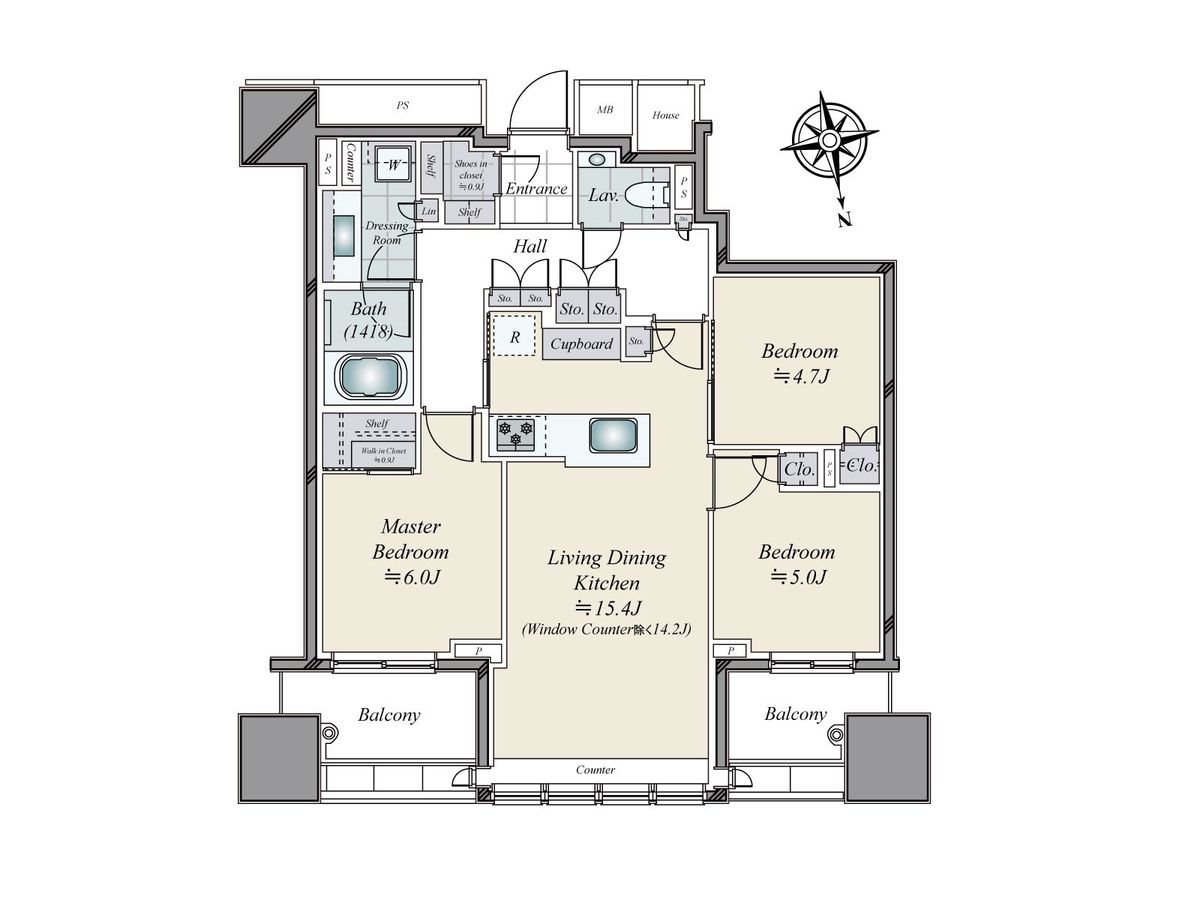 パークコート ザ・三番町ハウス 間取図 パークコート ザ・三番町ハウス 間取図