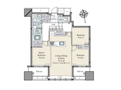 パークコート ザ・三番町ハウス 間取図 パークコート ザ・三番町ハウス 間取図