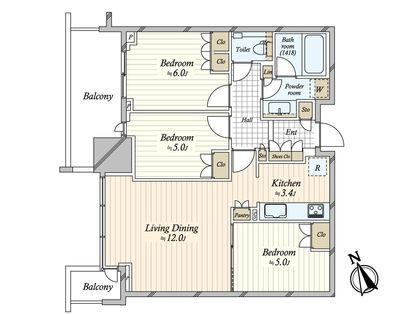 ブランズタワー芝浦 間取図 ブランズタワー芝浦 間取図