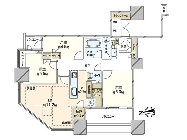 間取図(平面図) 間取図(平面図)