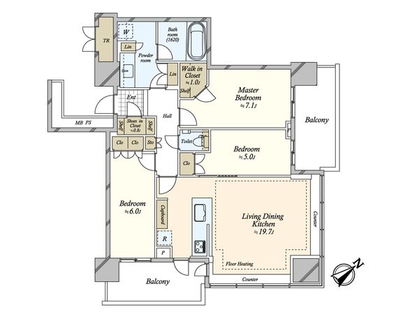 パークシティ武蔵小山 ザ タワー 間取図 パークシティ武蔵小山 ザ タワー 間取図