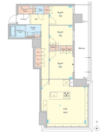 RJR堺筋本町タワー 間取図(平面図) RJR堺筋本町タワー 間取図(平面図)