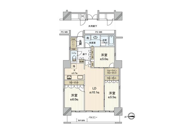 阿波座ライズタワーズ フラッグ46 間取図 阿波座ライズタワーズ フラッグ46 間取図