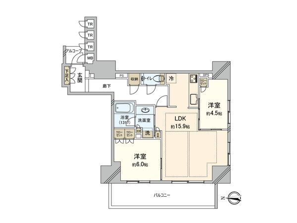 ジオタワー新町 間取図 ジオタワー新町 間取図