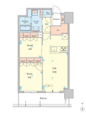 RJR堺筋本町タワー 間取図(平面図) RJR堺筋本町タワー 間取図(平面図)