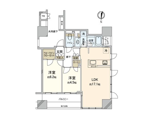 クレヴィアタワー御堂筋本町 間取図 クレヴィアタワー御堂筋本町 間取図
