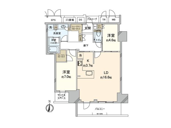 ジオタワー新町 間取図 ジオタワー新町 間取図