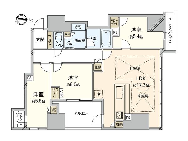 ローレルタワー御堂筋本町 間取図 ローレルタワー御堂筋本町 間取図