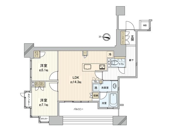 ブランズタワー南堀江 間取図 ブランズタワー南堀江 間取図