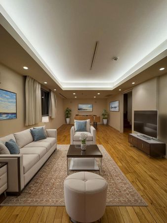 ManaHouse Minamiazabu リビング/居室(CG家具あり) ManaHouse Minamiazabu リビング/居室(CG家具あり)