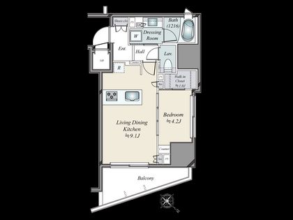 パークリュクス白金高輪 間取図 パークリュクス白金高輪 間取図