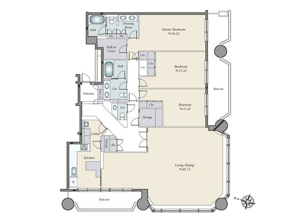 赤坂溜池タワーレジデンス 間取図(平面図) 赤坂溜池タワーレジデンス 間取図(平面図)