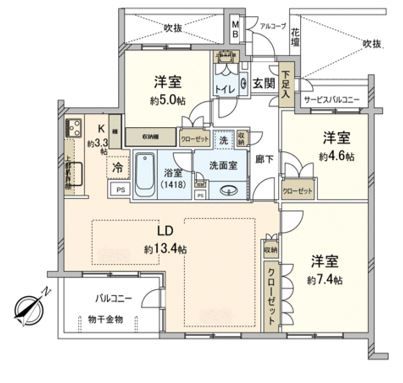 ハイコート浜田山 間取図 ハイコート浜田山 間取図