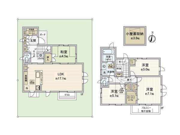 小金井市東町1丁目戸建 間取図 小金井市東町1丁目戸建 間取図