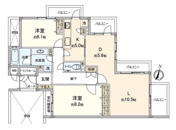 グランクラスタ浜田山 間取図(平面図) グランクラスタ浜田山 間取図(平面図)