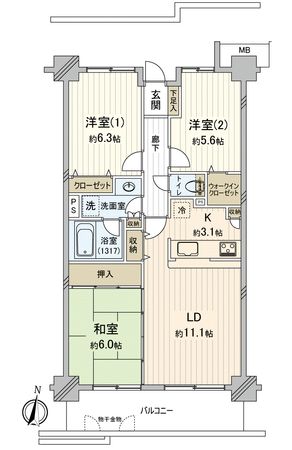 ファミール千葉公園 間取図 ファミール千葉公園 間取図