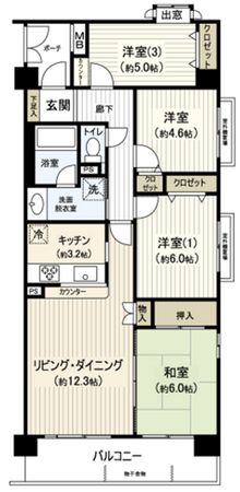 ファミール千葉弁天町 間取図(平面図) ファミール千葉弁天町 間取図(平面図)