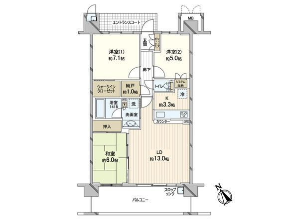 ルネ・アイクレール 間取図 ルネ・アイクレール 間取図