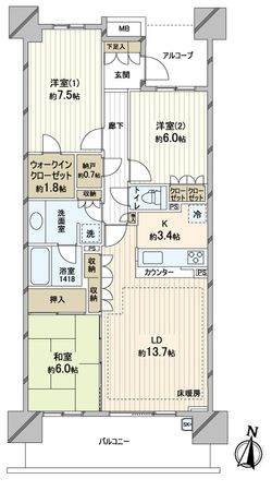 パークシティ稲毛の杜 間取図 パークシティ稲毛の杜 間取図