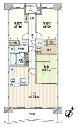 ライオンズマンション千葉グランドタワー 間取図 ライオンズマンション千葉グランドタワー 間取図