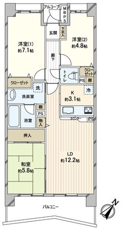 ライオンズマンション千葉グランドタワー 間取図 ライオンズマンション千葉グランドタワー 間取図