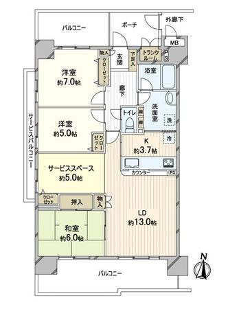 ルネ・グランマリーナ潮見 間取図 ルネ・グランマリーナ潮見 間取図