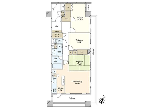 エスタガーデン 間取図 エスタガーデン 間取図