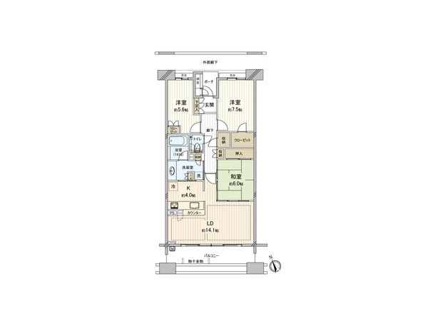 港北センターヒルズD棟 間取図 港北センターヒルズD棟 間取図