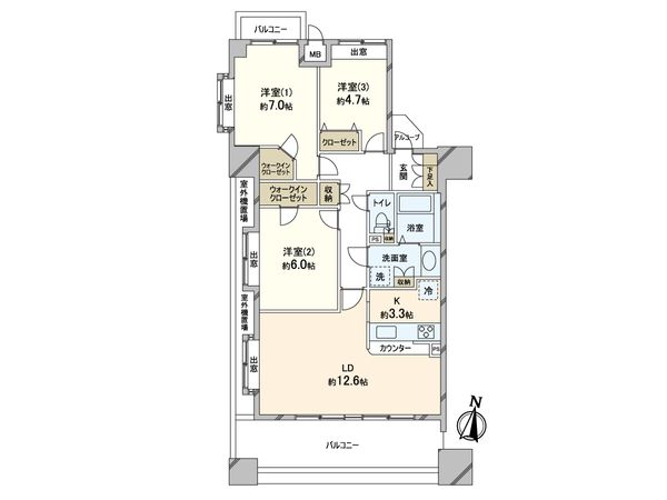 サーパス茅ヶ崎第2 間取図 サーパス茅ヶ崎第2 間取図