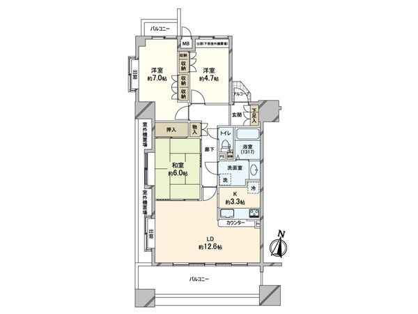 サーパス茅ヶ崎第2 間取図(平面図) サーパス茅ヶ崎第2 間取図(平面図)