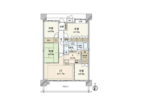 ライオンズスクエア塚口アバンティア 間取図(平面図) ライオンズスクエア塚口アバンティア 間取図(平面図)