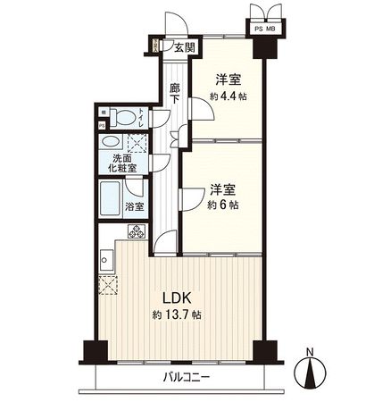 グリュック7二子玉川 間取図 グリュック7二子玉川 間取図