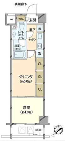 パークリュクス渋谷西原 間取図 パークリュクス渋谷西原 間取図