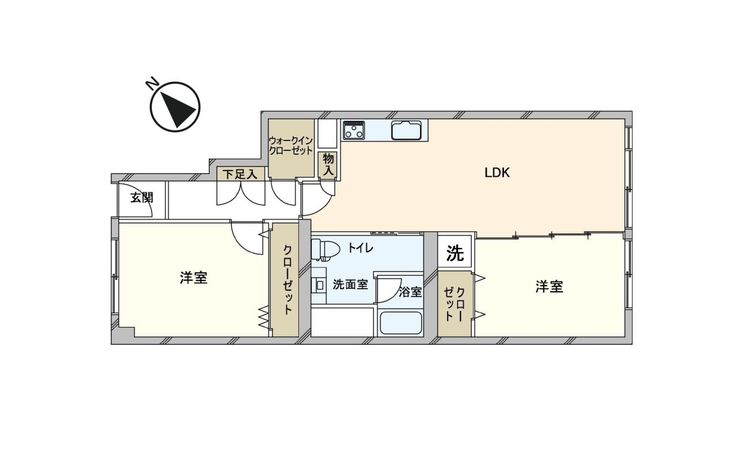 馬事公苑前ハイム2号棟 間取図(平面図) 馬事公苑前ハイム2号棟 間取図(平面図)