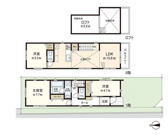 新町2丁目戸建 間取図 新町2丁目戸建 間取図