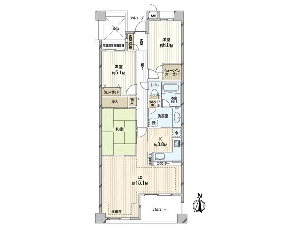 ライオンズマンション祐天寺 間取図 ライオンズマンション祐天寺 間取図
