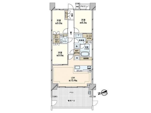 ザ・パークハウス柿の木坂 間取図 ザ・パークハウス柿の木坂 間取図