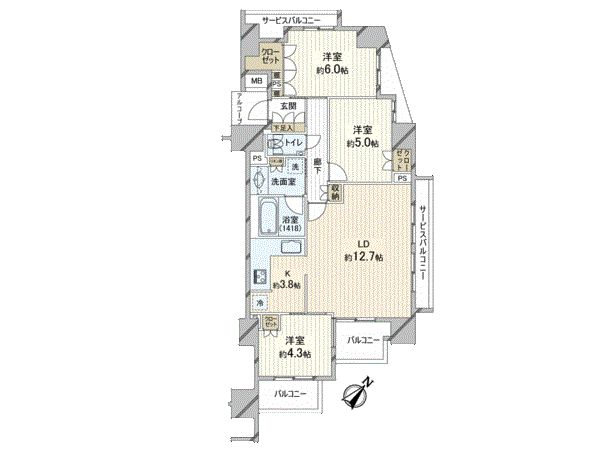 シャリエ三軒茶屋 間取り シャリエ三軒茶屋 間取り