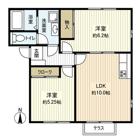 グレース大島B棟 間取図(平面図) グレース大島B棟 間取図(平面図)