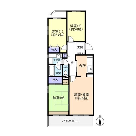 パークノヴァ藤森 間取図(平面図) パークノヴァ藤森 間取図(平面図)