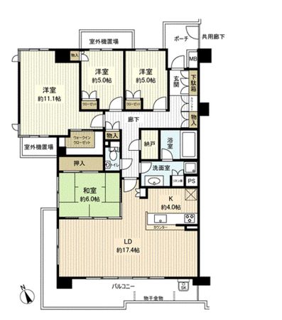 ザ・コート東山元町セントラルコート 間取り ザ・コート東山元町セントラルコート 間取り