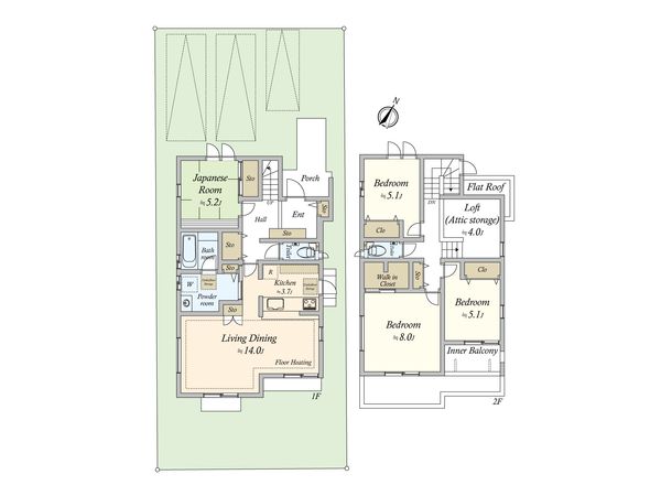 名東区勢子坊2丁目戸建 間取図 名東区勢子坊2丁目戸建 間取図