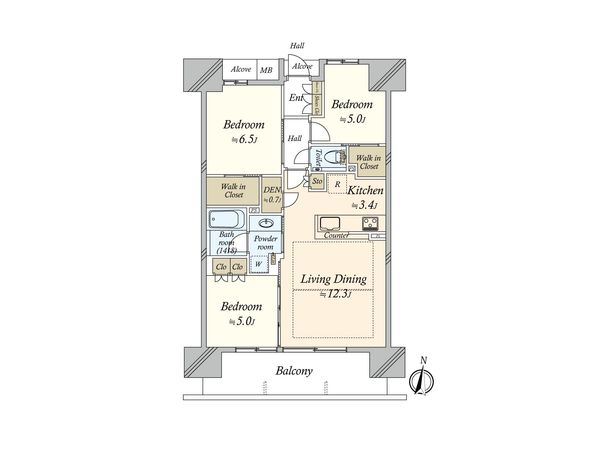 シティタワー丸の内 間取図 シティタワー丸の内 間取図