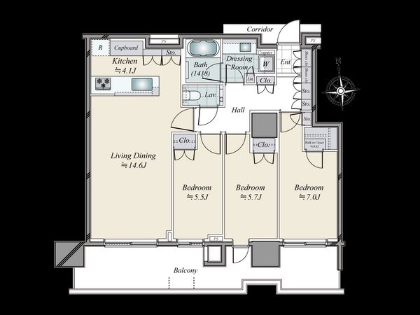 HARUMI FLAG PARK VILLAGE T棟 間取図 HARUMI FLAG PARK VILLAGE T棟 間取図