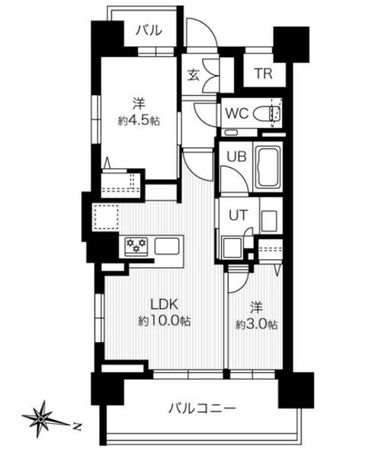 デュオヴェール札幌北大前 間取図 デュオヴェール札幌北大前 間取図
